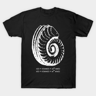 Spiral Shell with Math (white) T-Shirt